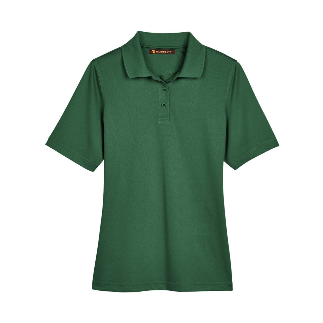 Dark green polo shirt on a white background