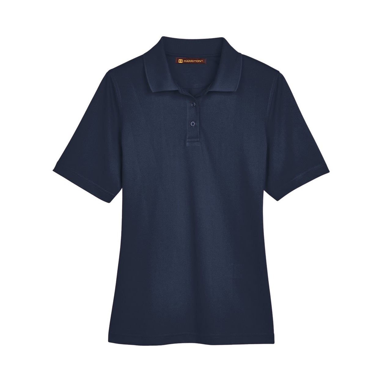 Dark navy polo shirt on a white background