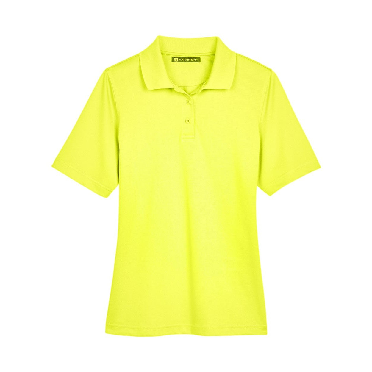 Safety yellow polo shirt on a white background