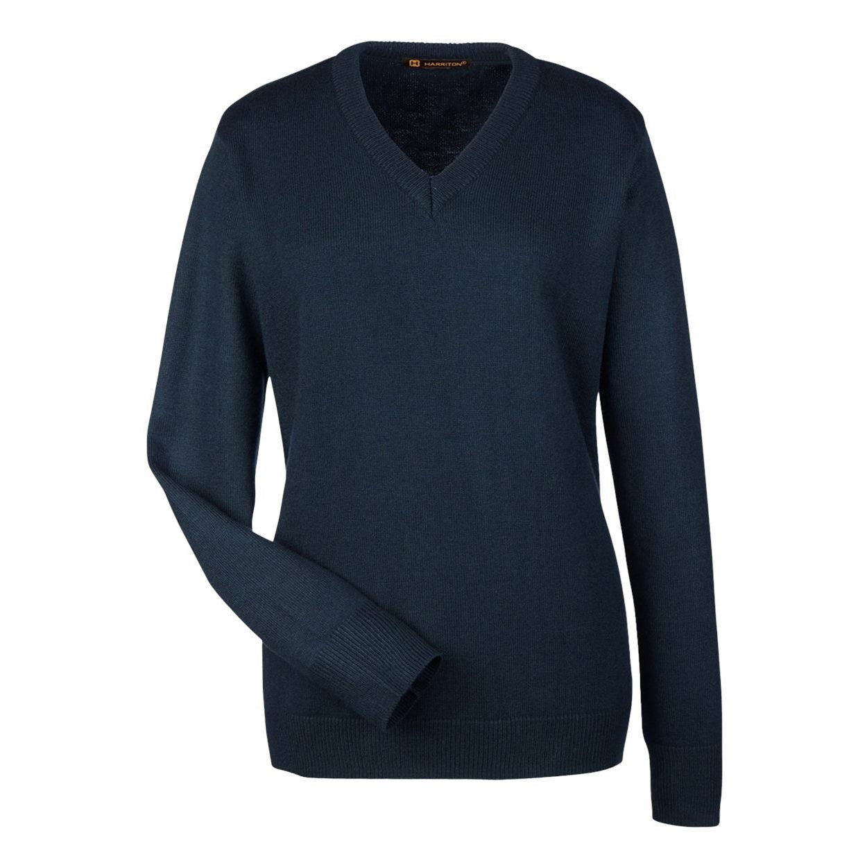 Dark navy cardigan on a white background