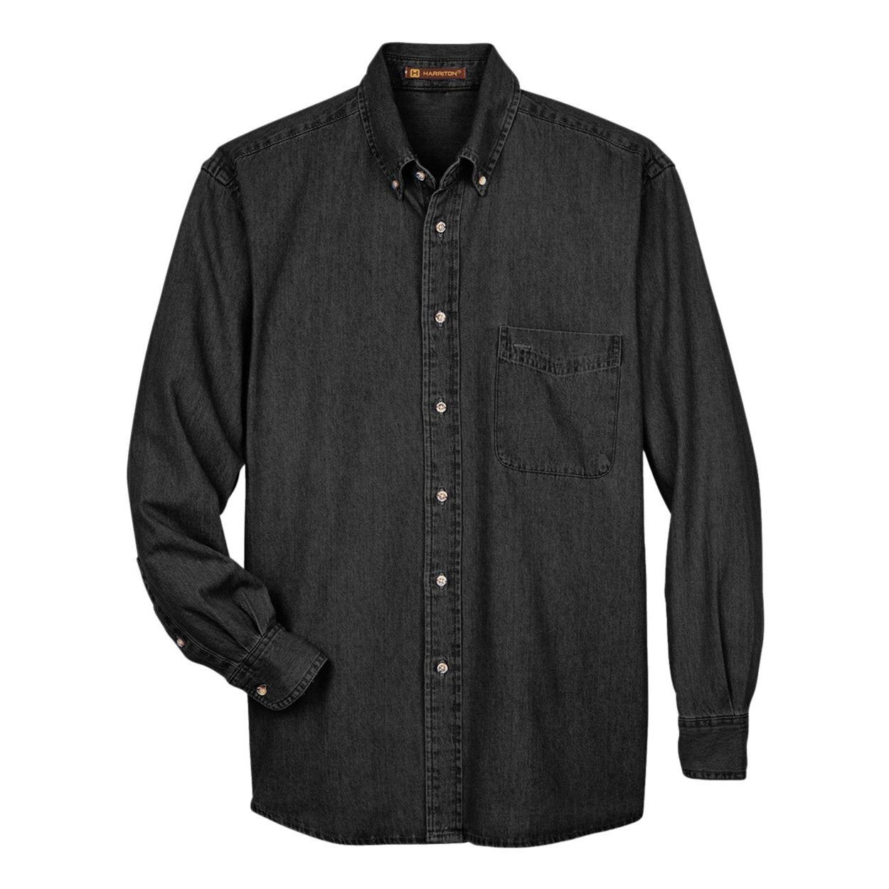 Washed black shirt on a white background