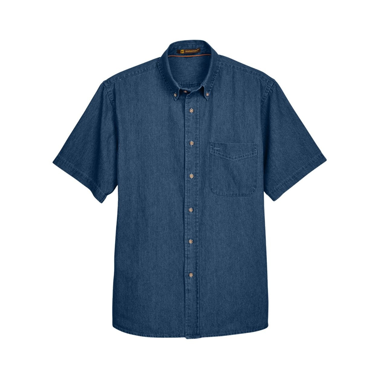 Dark denim shirt on a white background