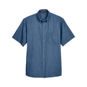 Light denim shirt on a white background