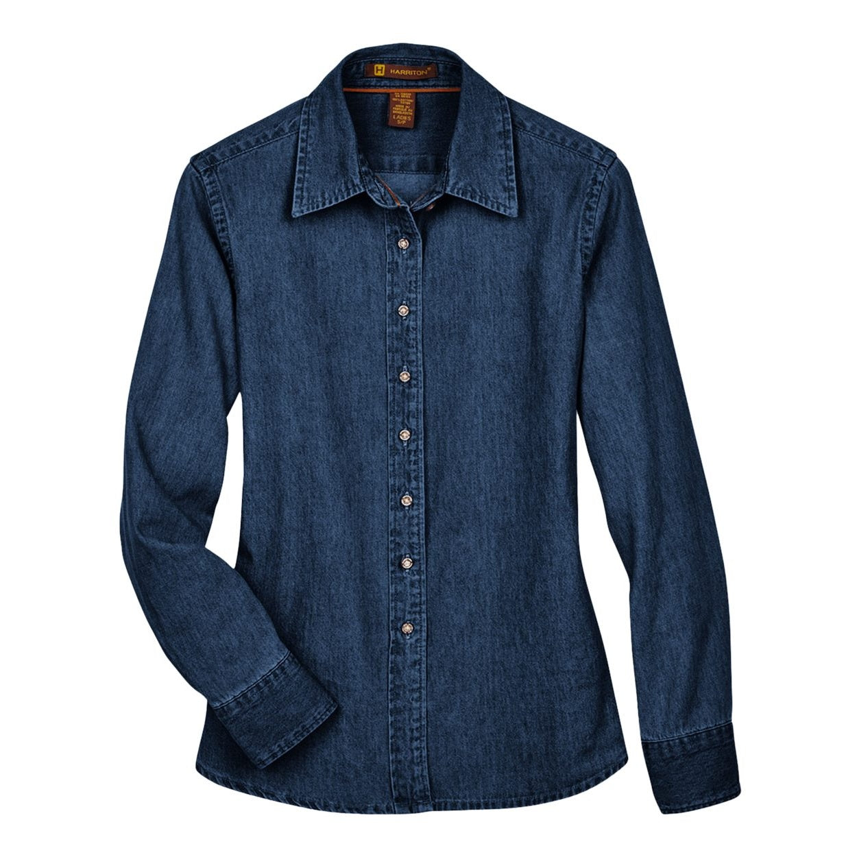 Dark denim shirt on a white background