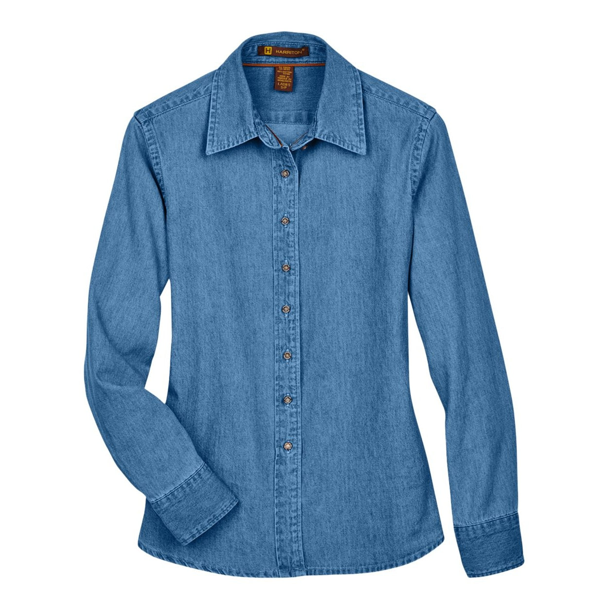 Light denim shirt on a white background