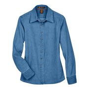 Light denim shirt on a white background