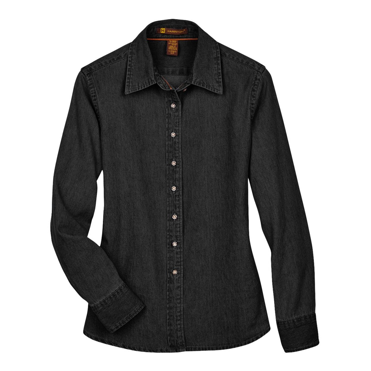 Washed black shirt on a white background
