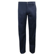 Navy pants on a white background
