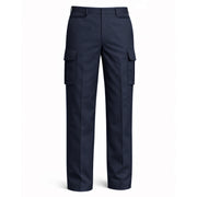 Navy cargo pants with white background