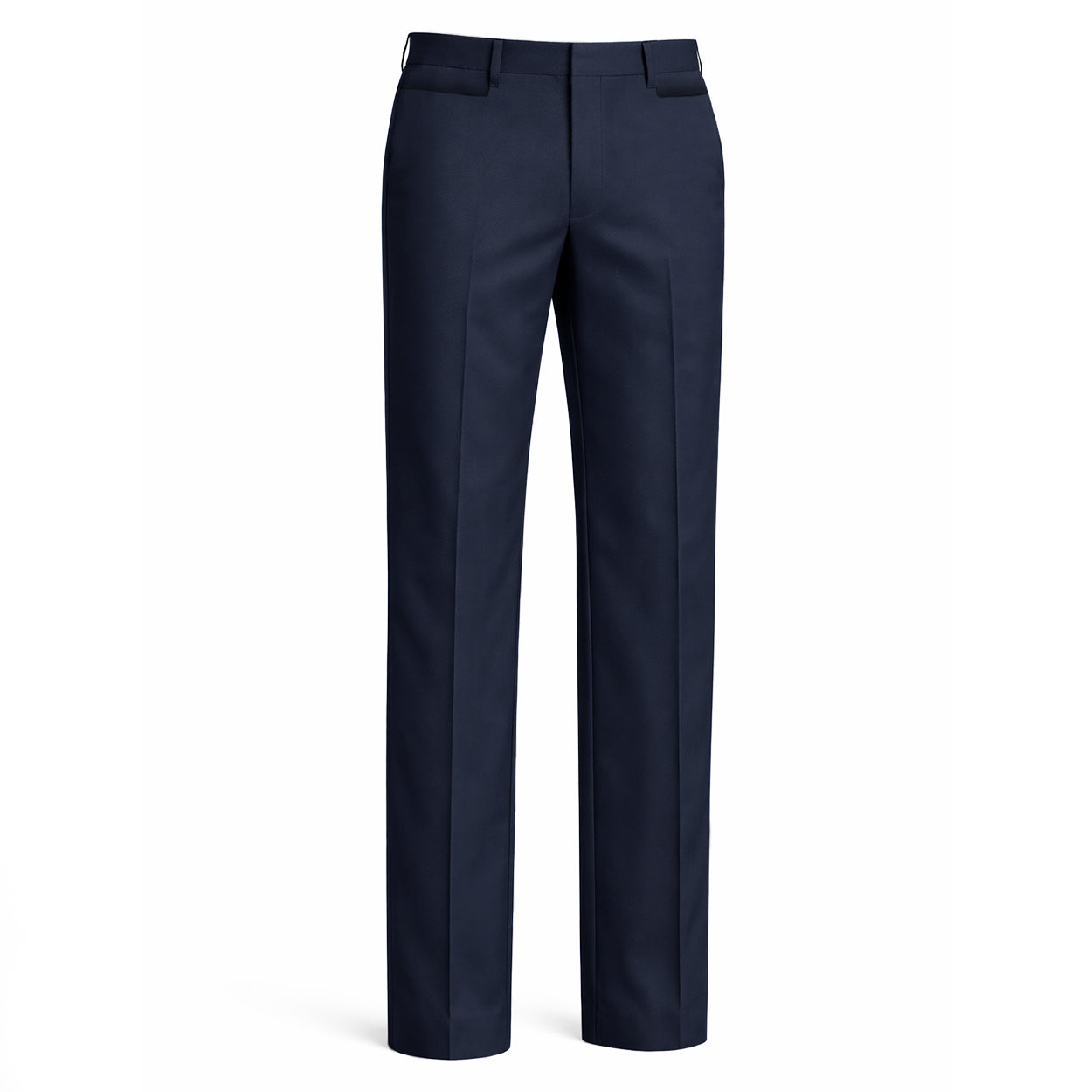Navy pants with white background