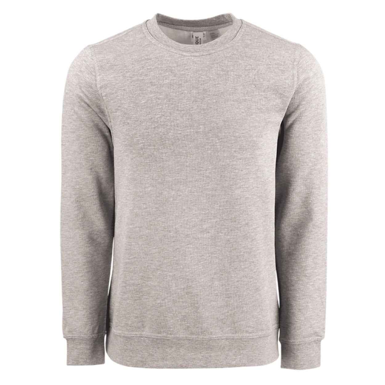 Grey melange sweater on a white background