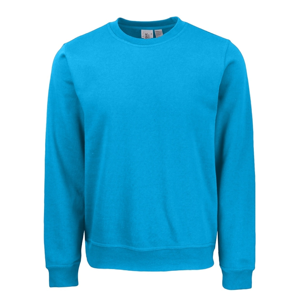 Turquoise sweater on a white background