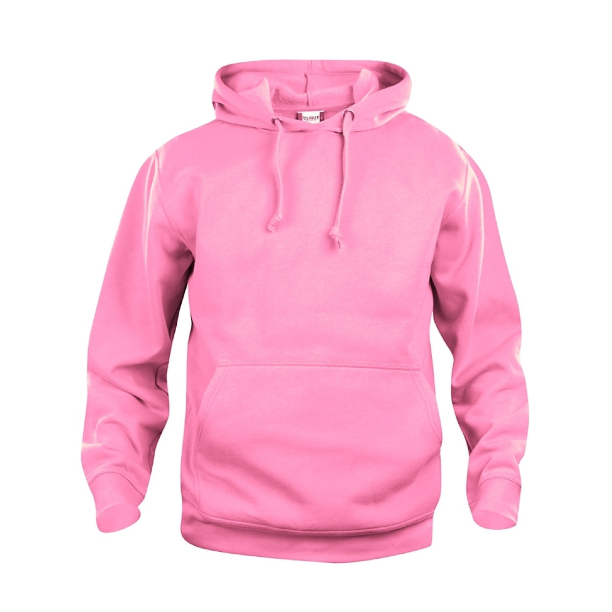 Bright pink sweater on a white background
