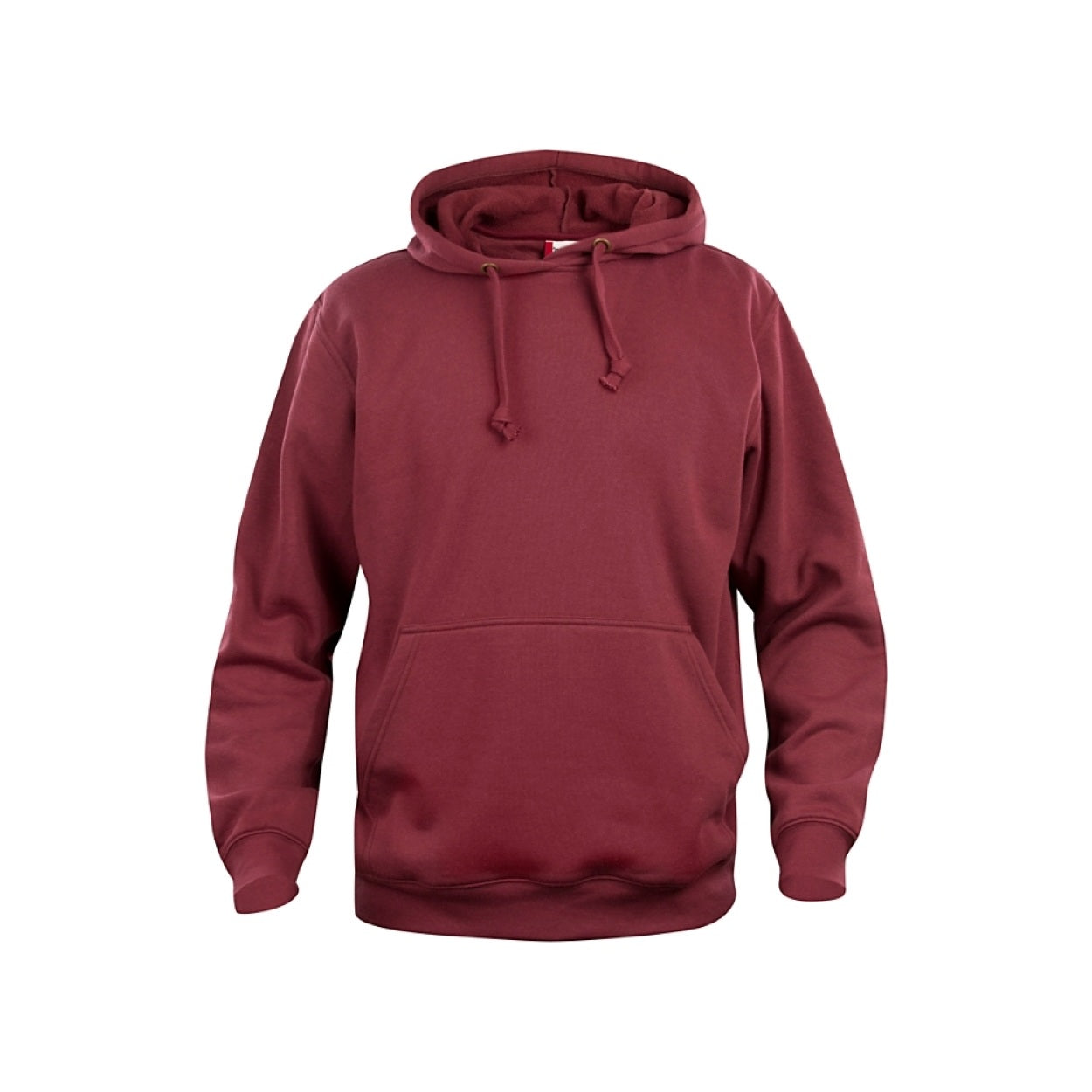 Burgundy sweater on a white background
