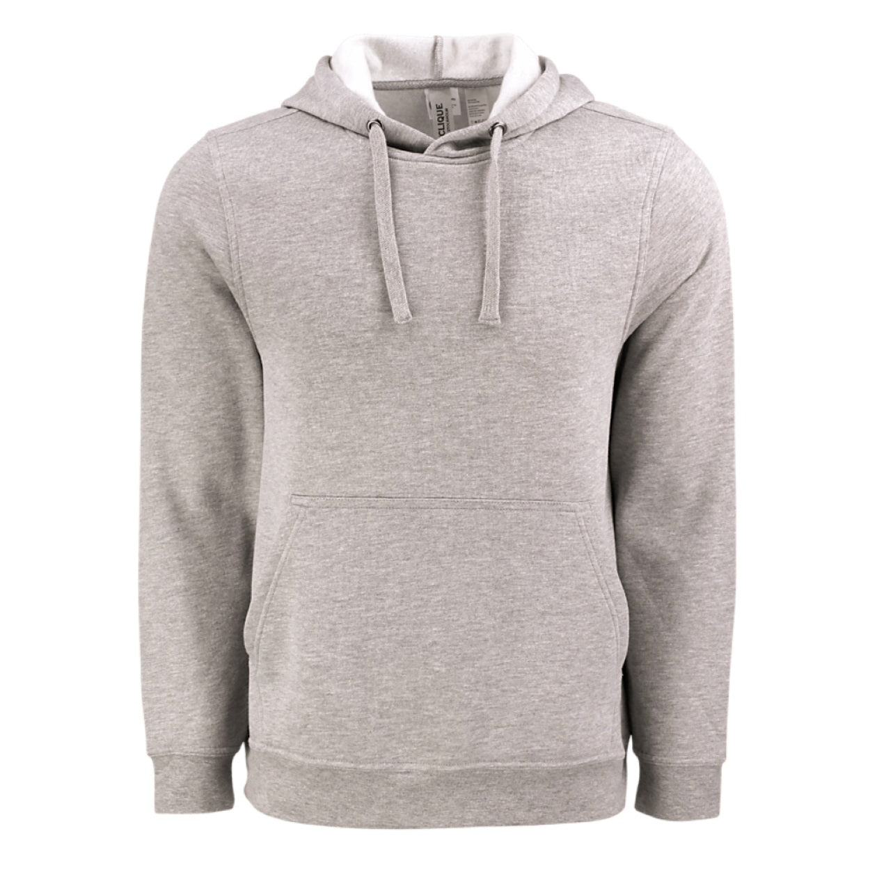 Grey melange sweater on a white background