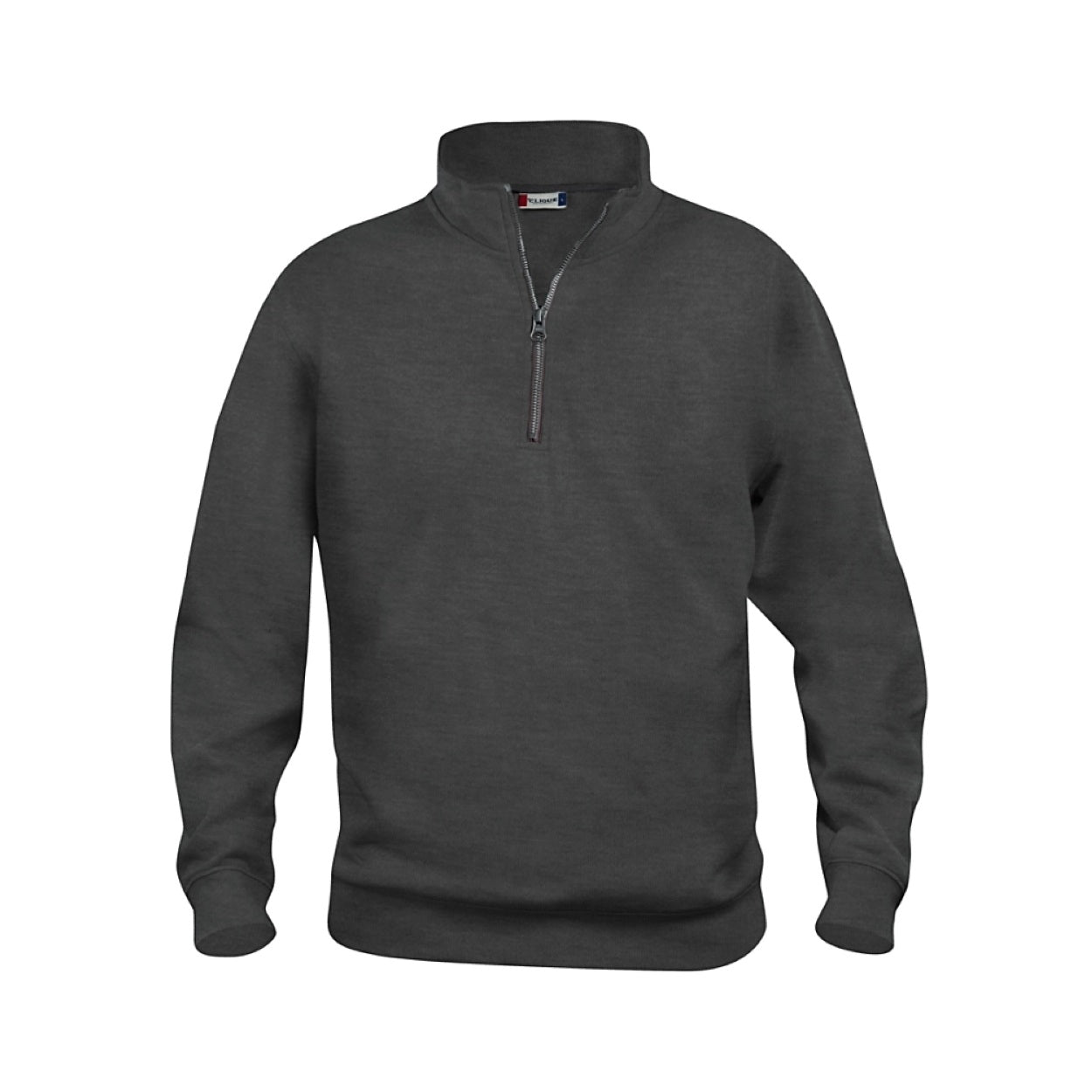 Anthracite melange sweater on a white background