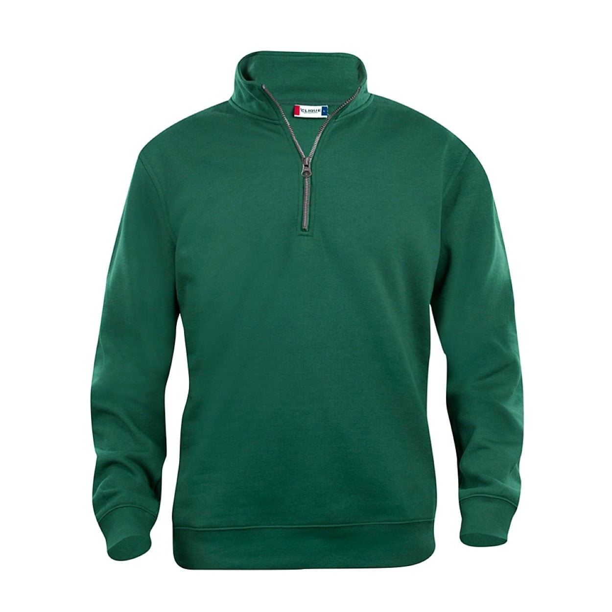 Bottle green sweater on a white background