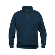 Dark navy sweater on a white background