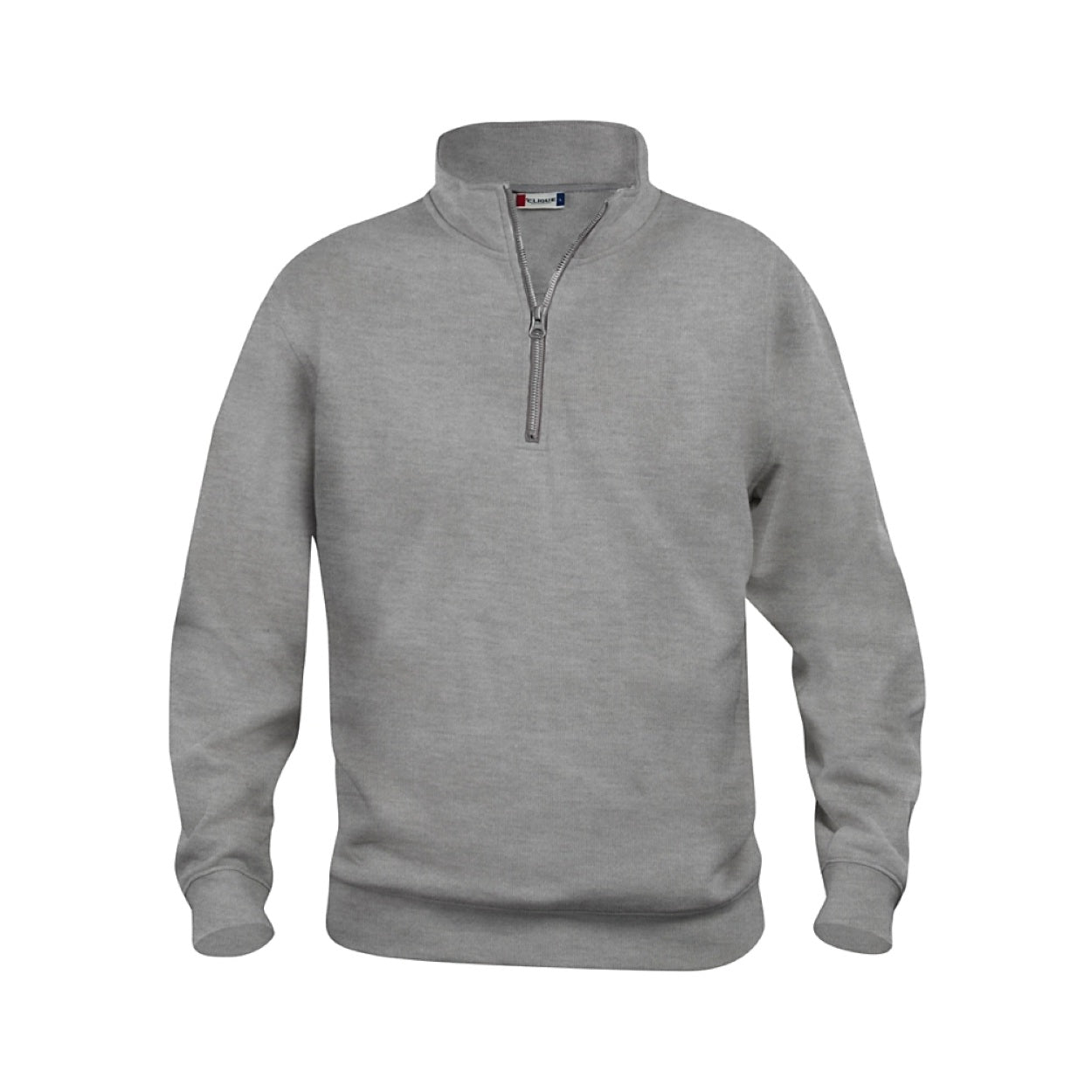 Grey melange sweater on a white background