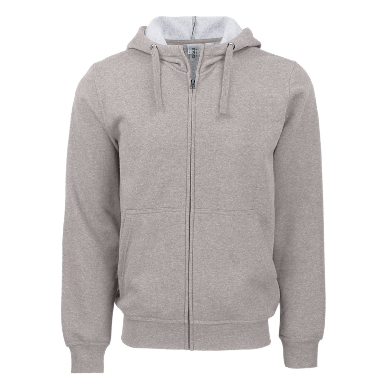 Grey melange sweater on a white background
