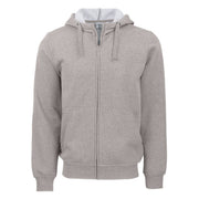 Grey melange sweater on a white background