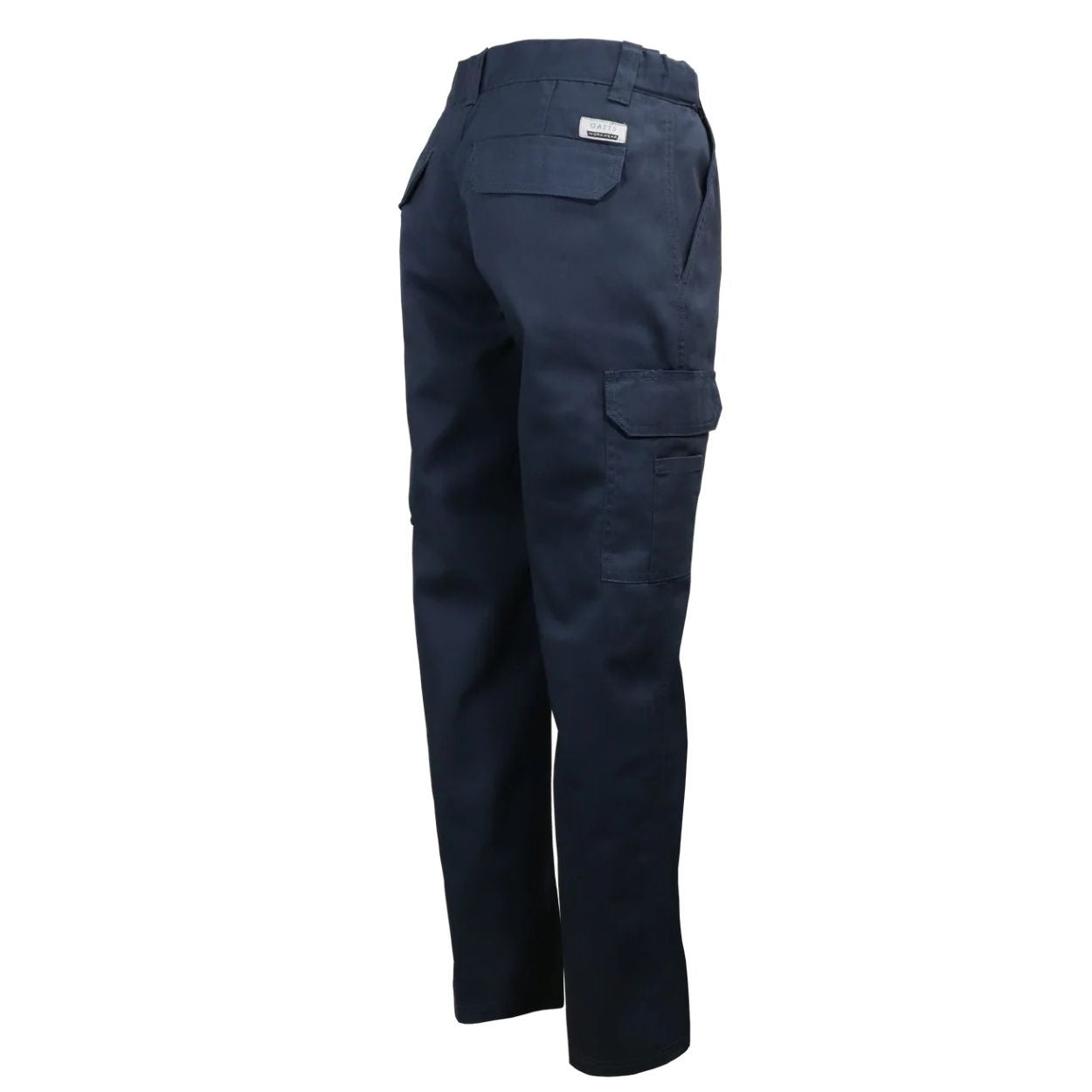 Navy blue pants on a white background