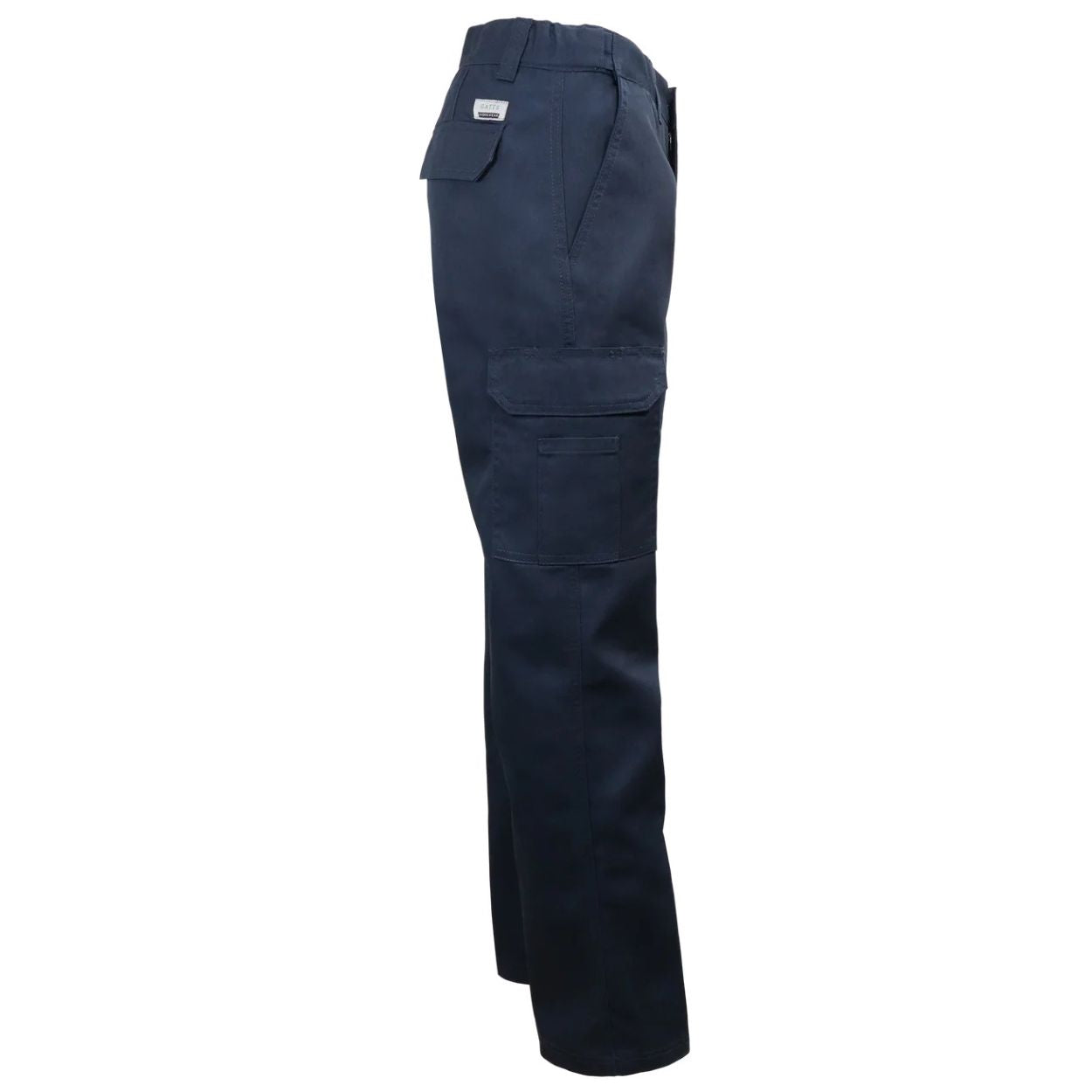 Navy blue pants on a white background