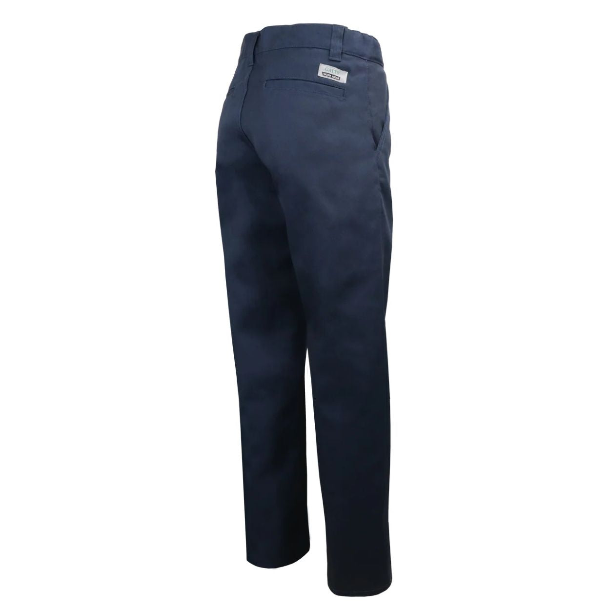 Navy blue pants on a white background