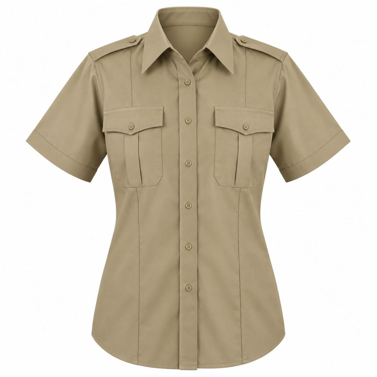 MS528 - Chemise militaire, polycoton, manches courtes, pour femmes