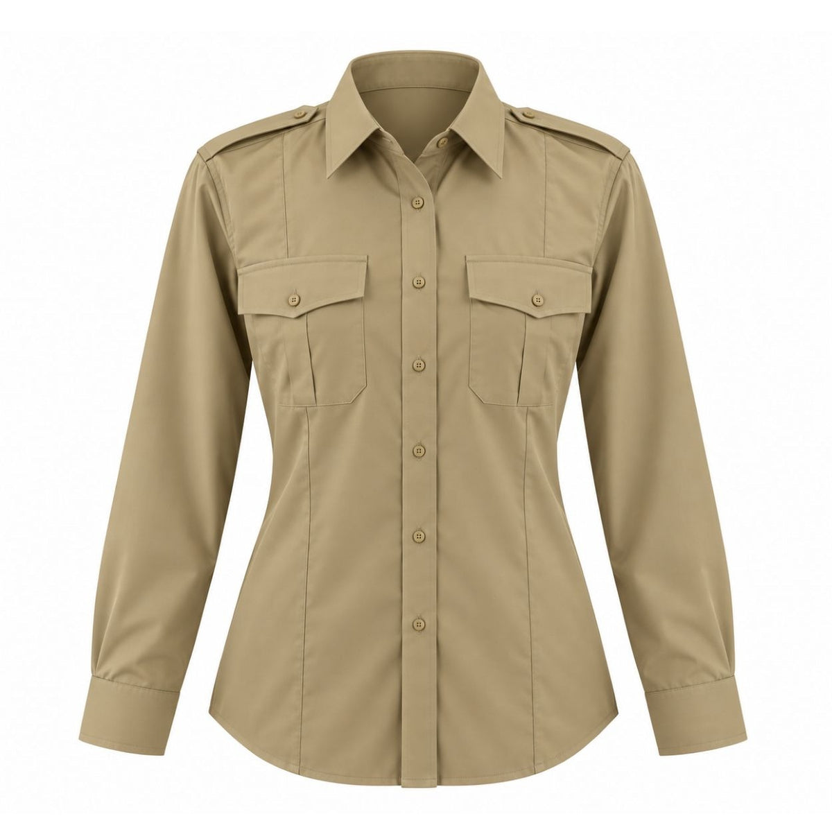 MS529 - Chemise militaire, polycoton, manches longues, pour femmes