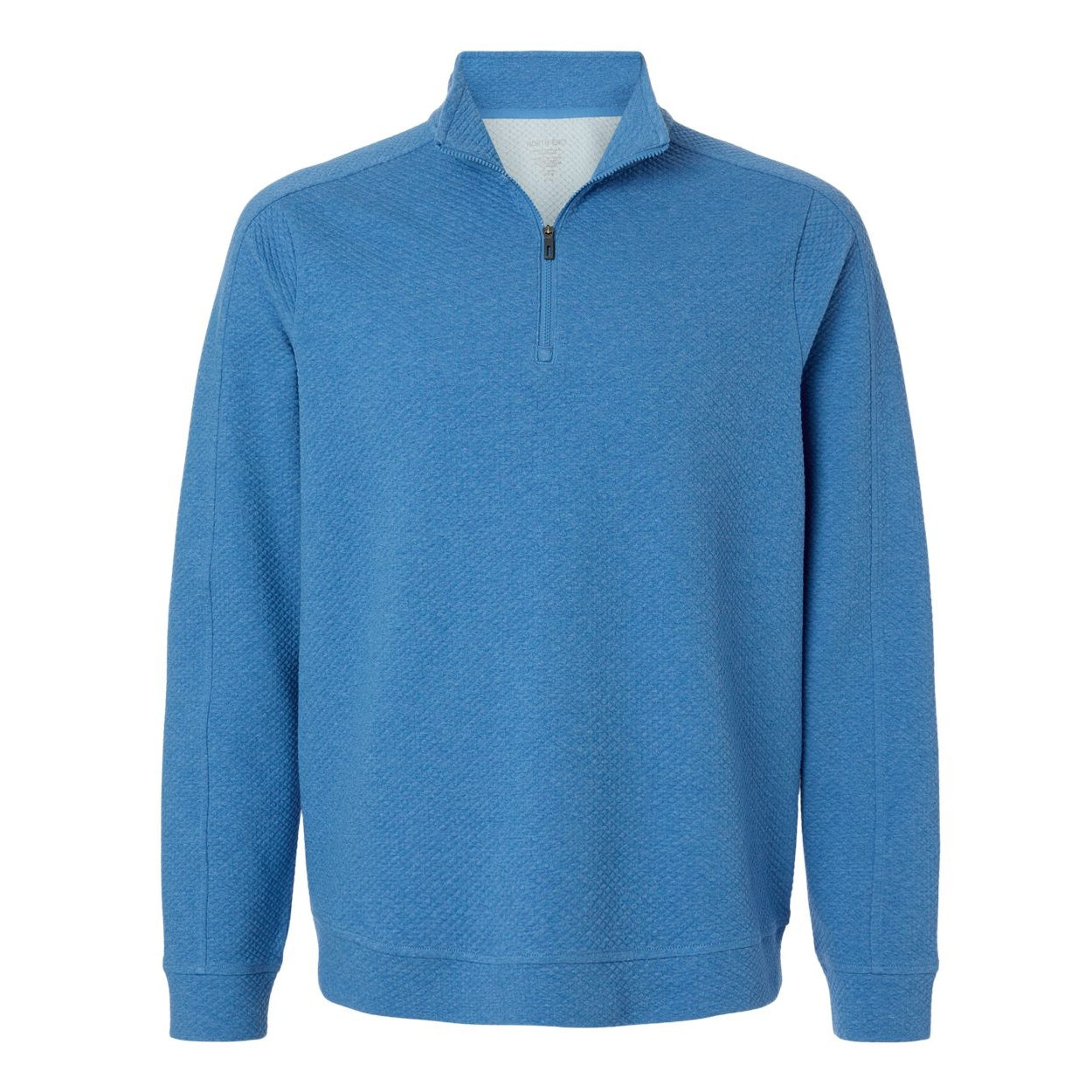 Light nautical blue heather sweater on a white background