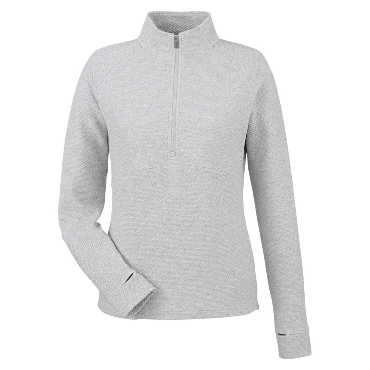Platinum heather sweater on a white background