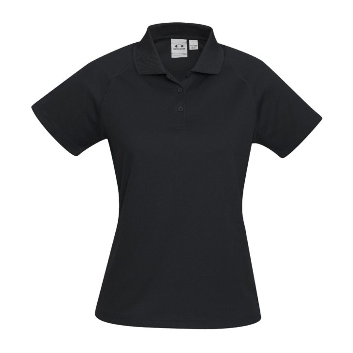 Black polo on a white background