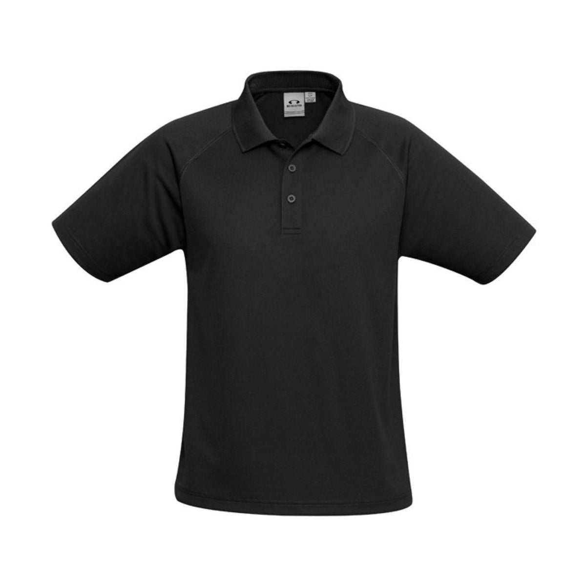 Black polo on a white background
