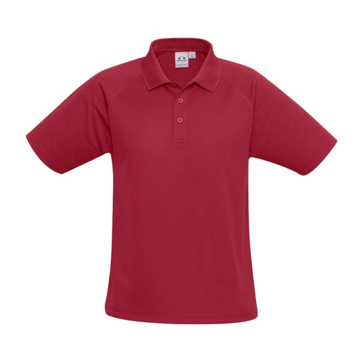 Red polo on a white background