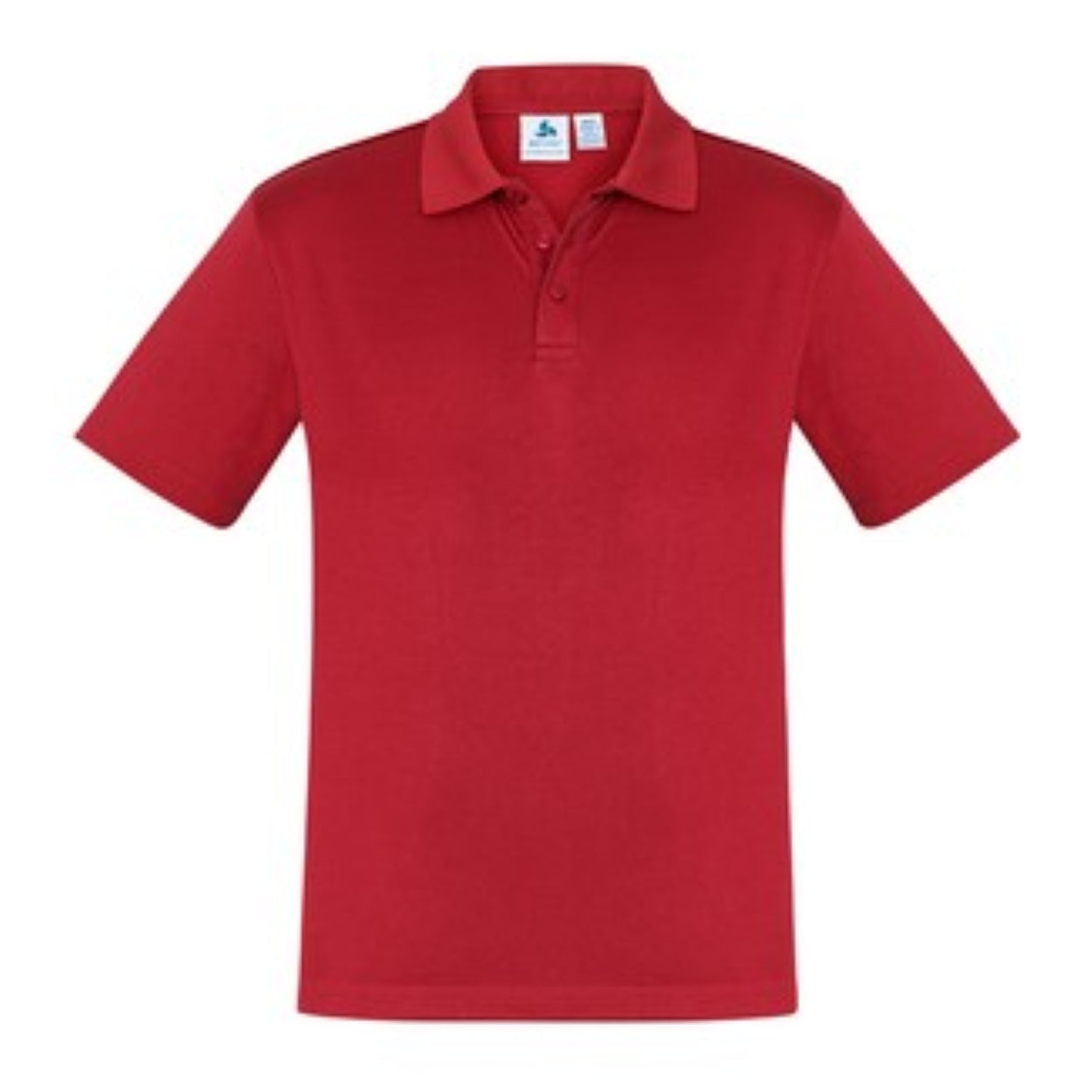 Red polo shirt on a white background