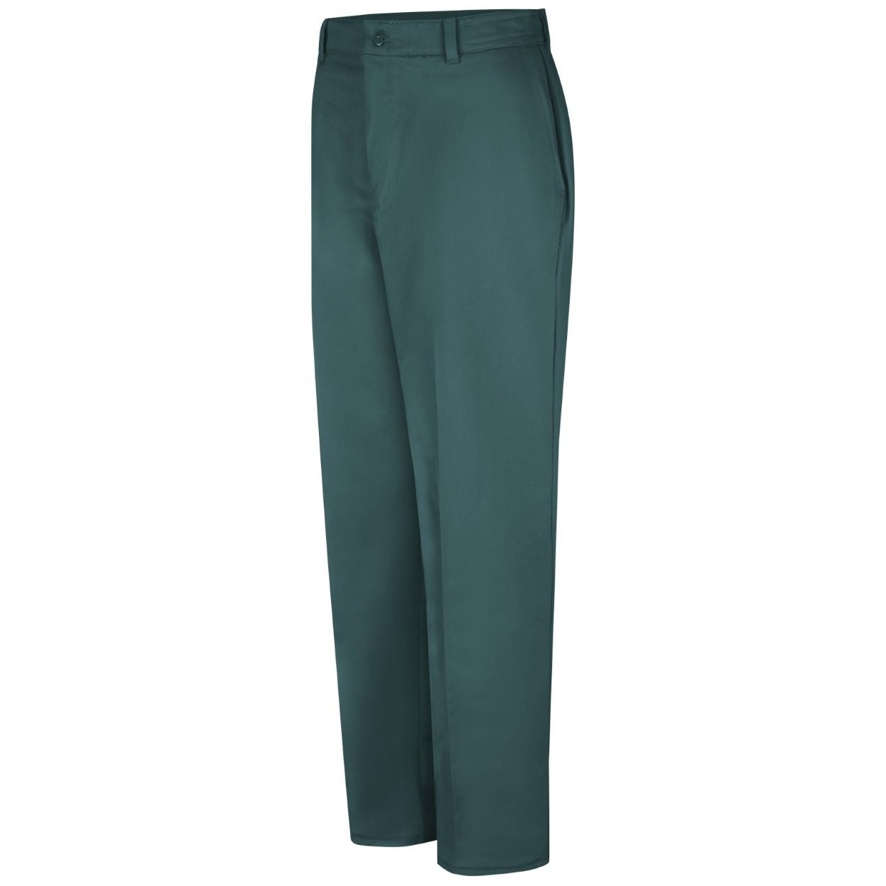 Spruce green pants on a white background