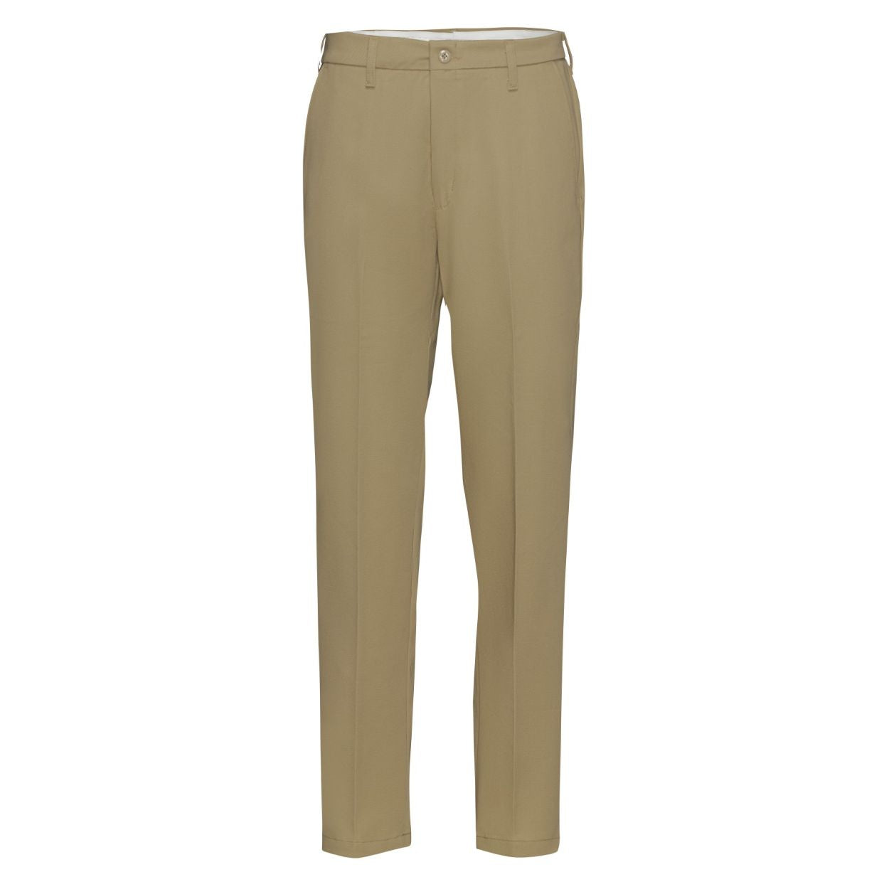 Khaki work pants on a white background