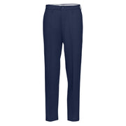 Navy work pants on a white background