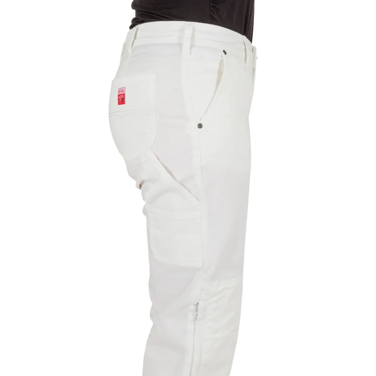 White pants on a white background