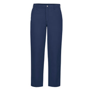 Navy work pants on a white background