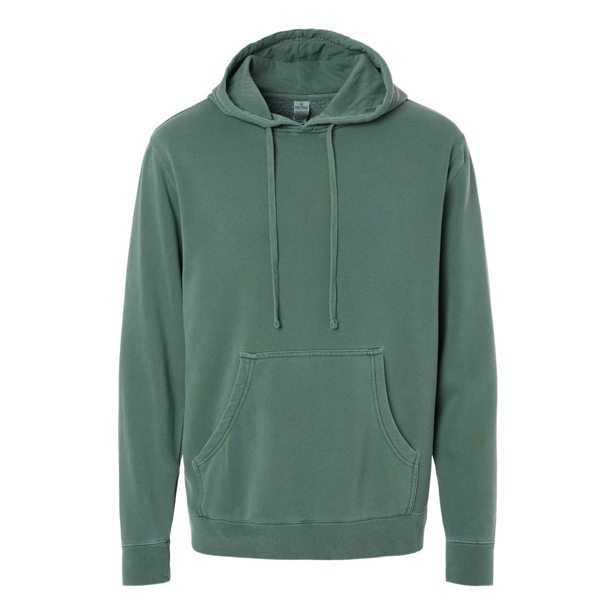 Pigment alpine green sweater on a white background