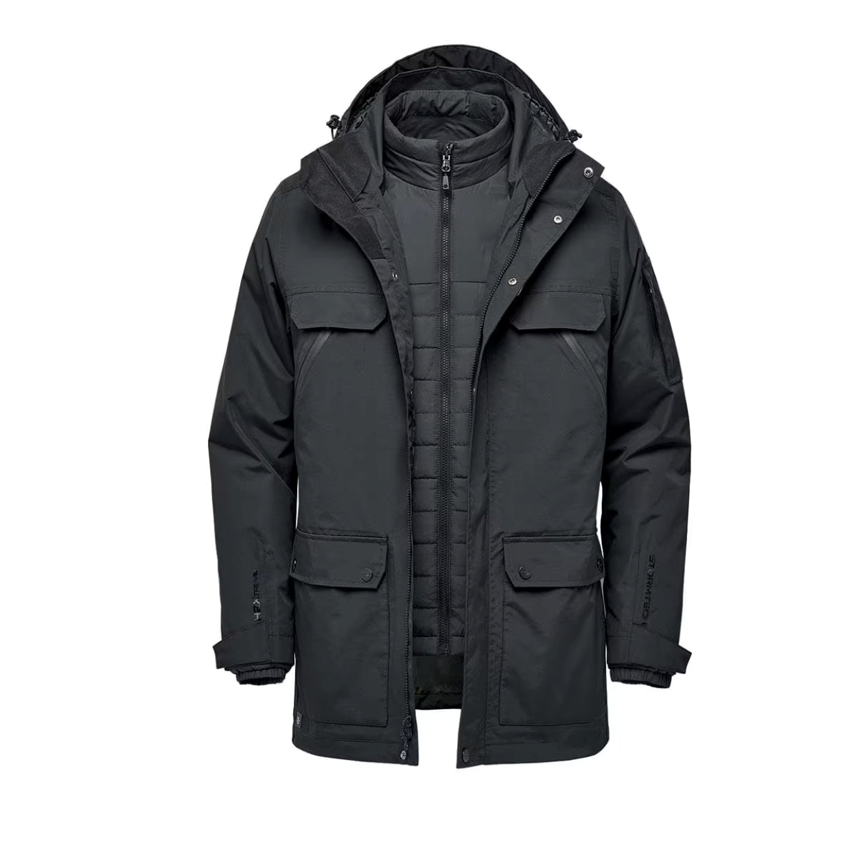 Black jacket on a white background