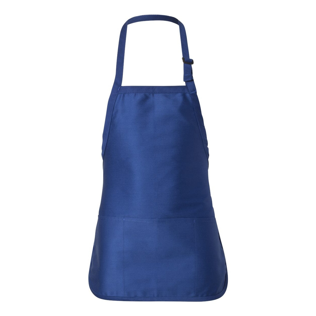 Royal blue apron on a white background