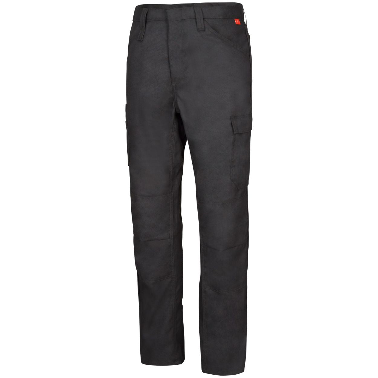 Black work pants on a white background