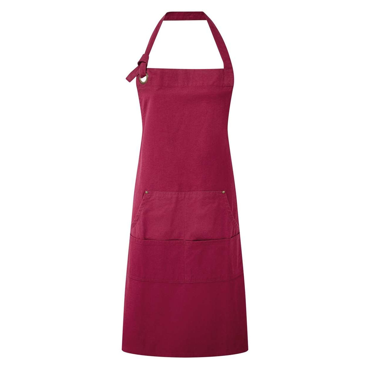 Burgundy apron on a white background
