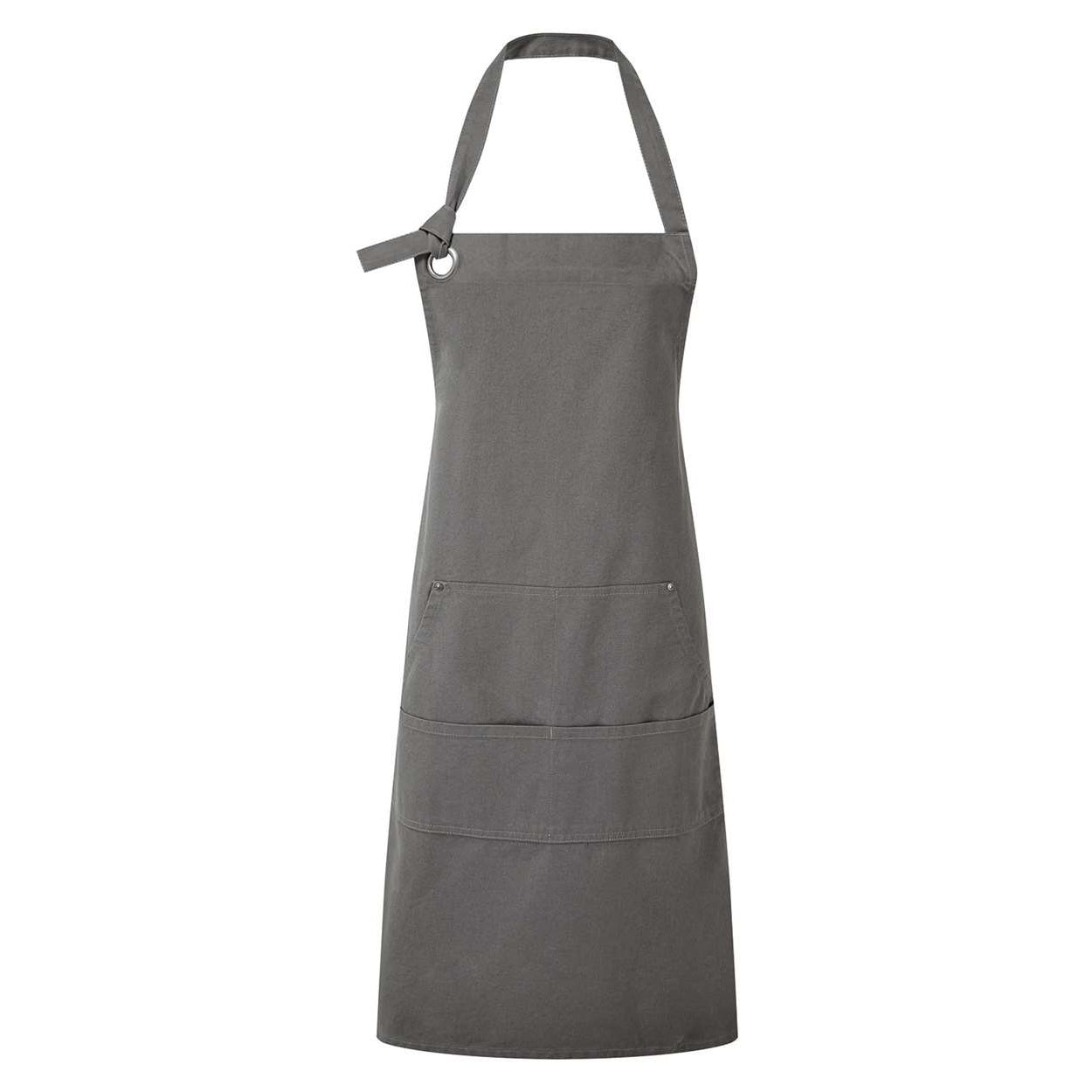 Dark grey apron on a white background