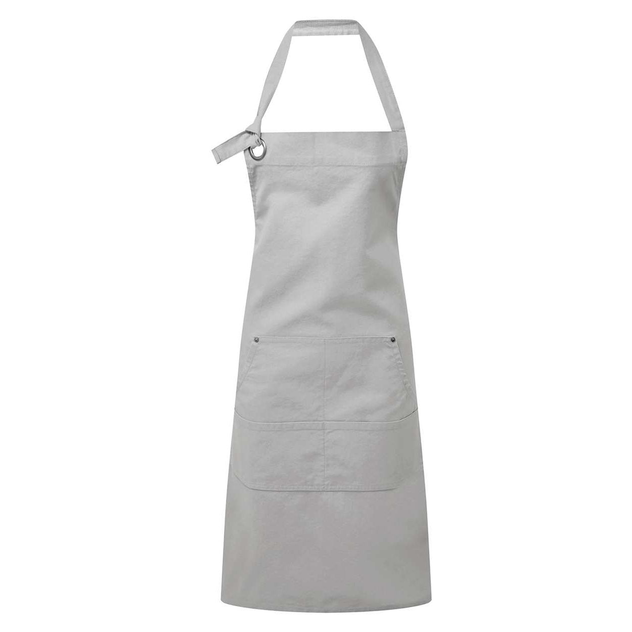Silver apron on a white background
