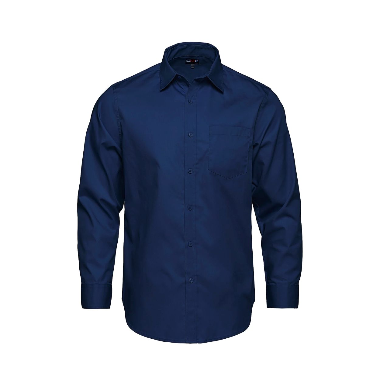 Navy shirt on a white background
