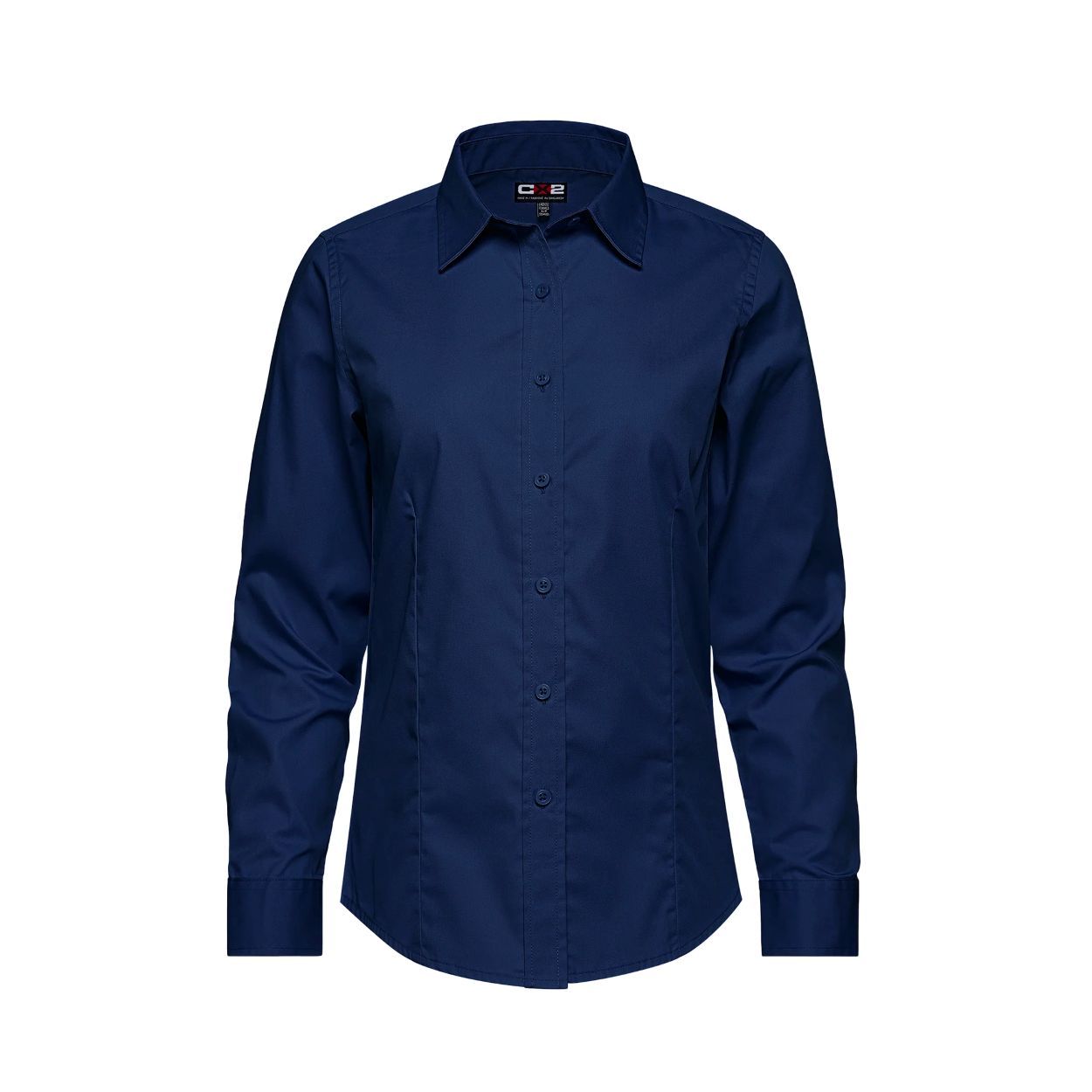Navy shirt on a white background
